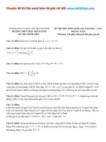 Đề thi thử THPT quốc gia môn toán trường THPT trần nhân tông   quảng ninh   lần 1   năm 2016 file word có lời giải chi tiết 