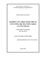 Nghiên cứu một số kĩ thuật tấn công hệ mã công khai và ứng dụng 