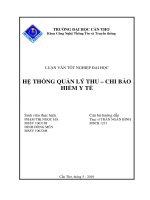 Hệ thống quản lý thu   chi bảo hiểm y te 