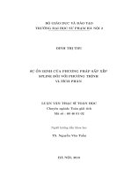 Sự ổn định của phương pháp sắp xếp spline đối với phương trình vi   tích phân 