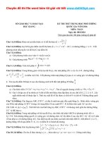 Đề thi thử THPT quốc gia môn toán sở GD đt bắc giang   lần 1   năm 2016 file word có lời giải chi tiết 