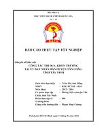 CÔNG TÁC THI ĐUA, KHEN THƯỞNG  TẠI ỦY BAN NHÂN DÂN HUYỆN TÂN CHÂU,  TỈNH TÂY NINH