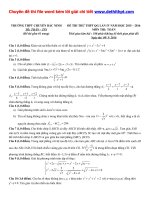 Đề thi thử THPT quốc gia môn toán trường THPT chuyên bắc ninh   lần 4   năm 2016 file word có lời giải chi tiết 
