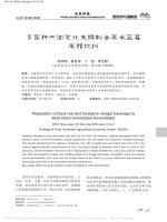 Preparation of black rice and blueberry vinegar beverage by multi strain immobilized fermentation 