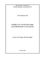 Nghiên cứu cơ sở toán học lập trình hàm và ứng dụng 