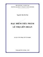 Đặc điểm tiểu phẩm lê thị liên hoan 