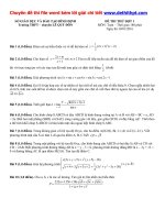 Đề thi thử THPT quốc gia môn toán trường THPT chuyên lê quý đôn   bình định   lần 1   năm 2016 file word có lời giải chi tiết 