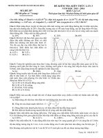 Đề thi thử môn lý 2016 trường THPT chuyên nguyễn huệ lần 3 mã đề 357 