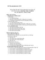 Đề cương ôn thi tuyển sinh đào tạo thạc sĩ chuyên ngành sinh học thực nghiệm