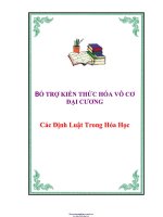 Bổ trợ kiến thức hóa vô cơ đại cương các định luật trong hóa học