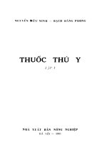 Thuốc thú y  t 1  nguyễn hữu ninh, bạch đăng phong pdf 