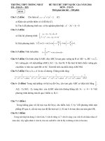 Đề thi thử môn toán 2016 trường THPT thống nhất 