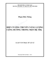 Hiện tượng truyền năng lượng cộng hưởng trong một hệ trụ 