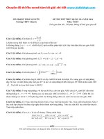 Đề thi thử THPT quốc gia môn toán trường THPT chuyên thái nguyên   lần 1 năm 2016 file word có lời giải chi tiết 