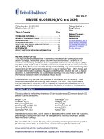 IMMUNE GLOBULIN (IVIG and SCIG) 