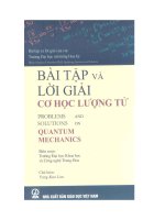 EBOOK bài tập và lời GIẢI cơ học LƯỢNG tử PHẦN 1   YUNG KUO LIM 