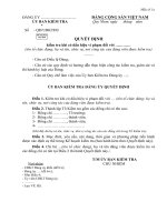 Mau van ban nghiep vu cong tac KT, GS