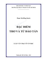 Đặc điểm thơ và từ đào tấn 