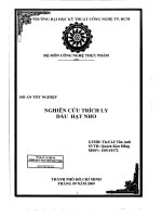 Nghiên cứu trích ly dầu hạt nho  