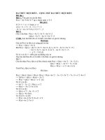 Toán nâng cao 7  phần dại số