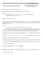 Đề thi thử THPT quốc gia môn toán trường THPT chuyên lê hồng phong   nam định   năm 2016 file word có lời giải chi tiết 