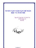 TUYỂN tập 5 năm tạp CHÍ TOÁN học và TUỔI TRẺ 