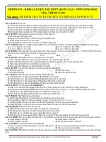 ĐỀ KIỂM TRA về DI TRUYỀN và BIẾN dị cấp PHÂN tử