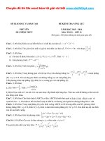 Đề thi thử THPT quốc gia môn toán sở GD đt phú yên   năm 2016 file word có lời giải chi tiết 
