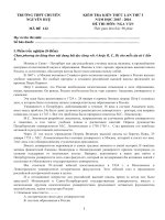 Đề thi thử tiếng nga 2016 trường THPT chuyên nguyễn huệ lần 3 mã đề 122 