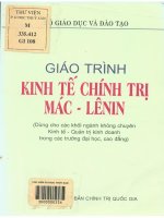 Giáo trình kinh tế chính trị mác   lênin pdf 