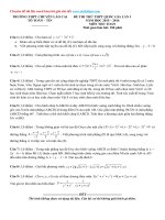 Đề thi thử THPT quốc gia môn toán trường THPT chuyên lào cai   lần 1   năm 2016 file word có lời giải chi tiết 
