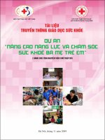 DỰ ÁN“NÂNG CAO NĂNG LỰC VÀ CHĂM SÓC SỨC KHOẺ BÀ MẸ TRẺ EM