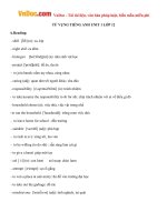 Từ vựng tiếng Anh lớp 12 Unit 1: Home life