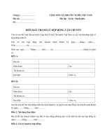 Biên bản thanh lý hợp đồng vận chuyển