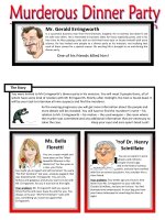 1520 murderous dinner party  roleplay  conversation cards  7 pages 