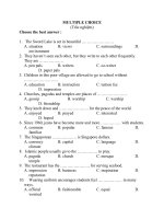 MULTIPLE CHOICE ENGLISH