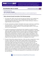 phonetic transcription exercises 