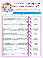 5356 adjectives ending in ed and ing 