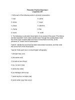 Phonetics practice with answers 