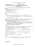 đề thi vào lớp 10 môn toán có đáp án