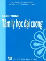 GIÁO TRÌNH tâm lý học đại CƯƠNG   đh sư PHẠM 