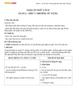 Giáo án Ngữ văn 8 bài: Trường từ vựng