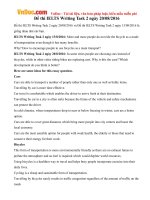 Đề thi IELTS Writing Task 2 ngày 20/08/2016
