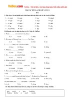 Bài tập Tiếng Anh lớp 6 Unit 1: Greetings Số 1