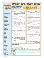 islcollective worksheets preintermediate a2 high school reading speaking adjectives to describe personality and characte 881191338542ea693560488 36713719 