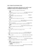 key word transformation practice 