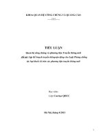 tiểu luận cao học môn các phương tiện truyền thông lập kế hoạch truyền thông vận động cho luật phòng chống i