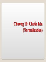 Chuẩn hoá CSDL  các dạng chuẩn hay
