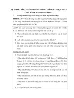 BÀI TẬP TÌNH HUỐNG TRONG DẠY HỌC HỌC PHẦN THỰC HÀNH SƯ PHẠM HÓA HỌC