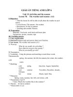 Giáo án Tiếng Anh 6 unit 13: Activities and the seasons